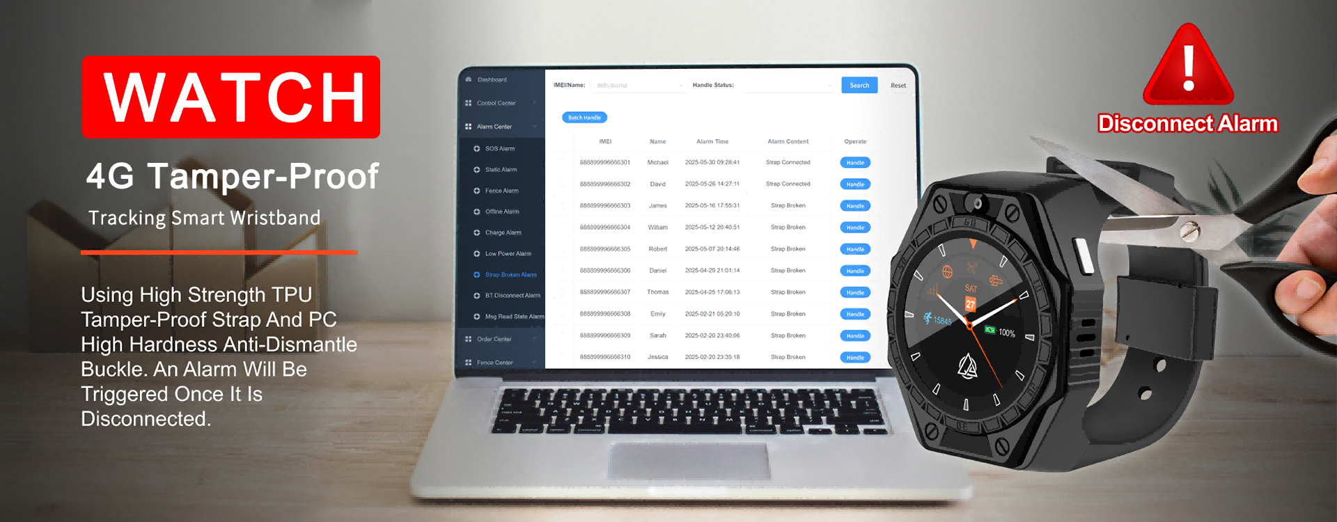 Tamper-Proof GPS Tracking Watch